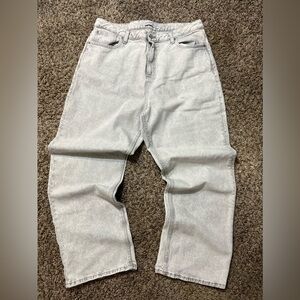 Primark Men's Stone Gray Relaxed Jeans